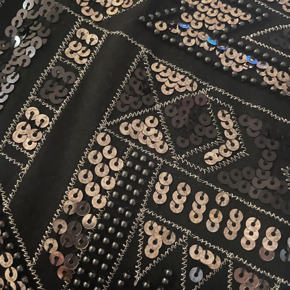 Express Jewel tank top. Black & Silver. Medium. - Picture 2 of 4